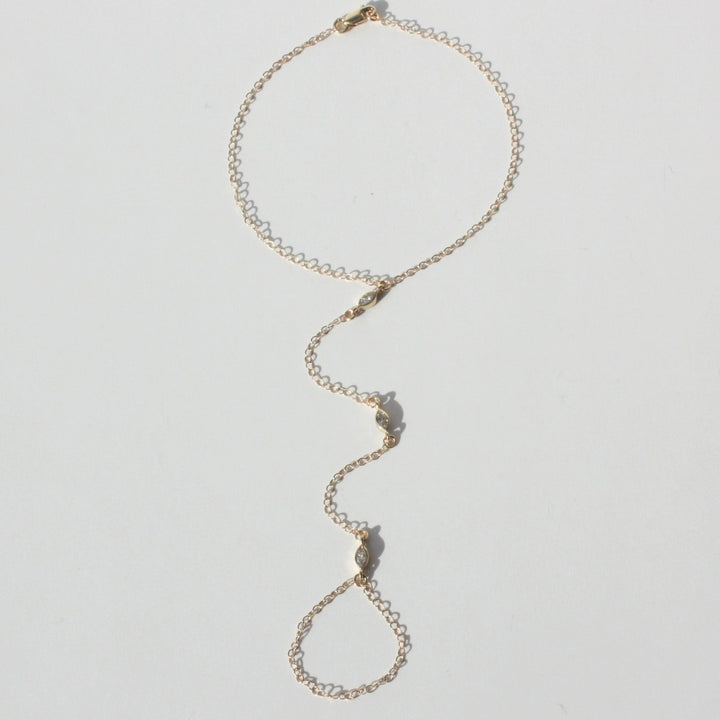 Marquise Diamond Hand Chain Bracelet