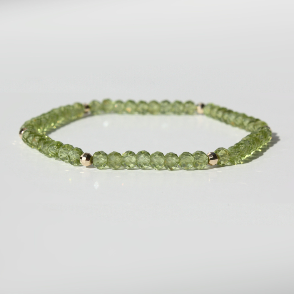 14K Gold Peridot Bracelet