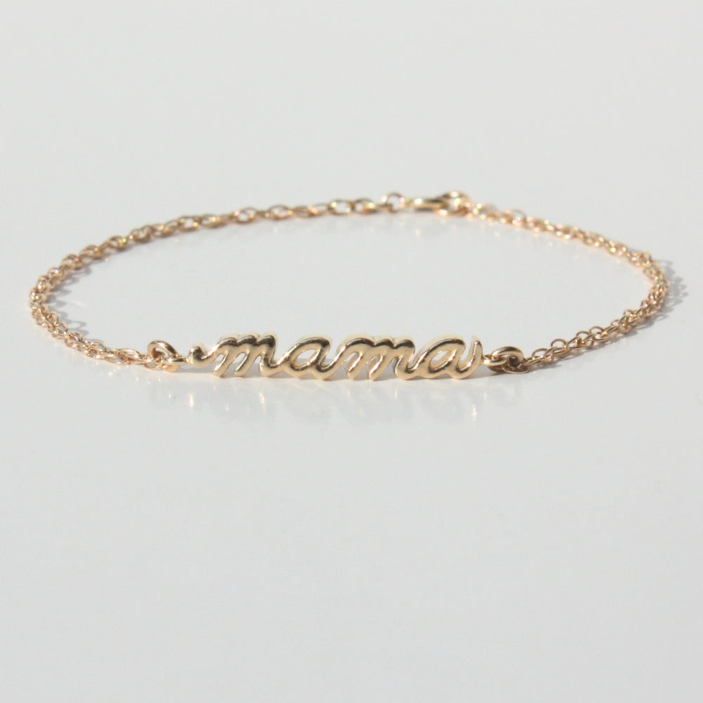 14K Gold Mama Bracelet – Joyful Jewelry