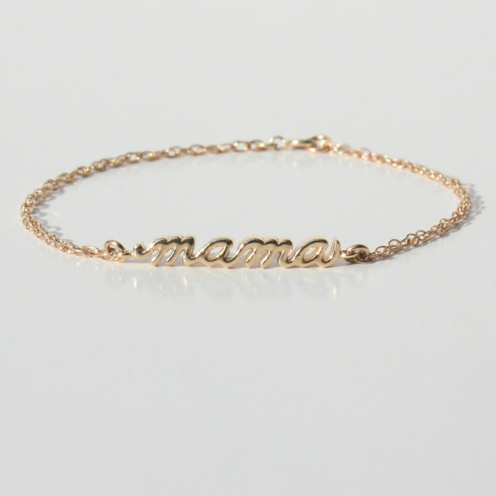 14K Gold Mama Bracelet