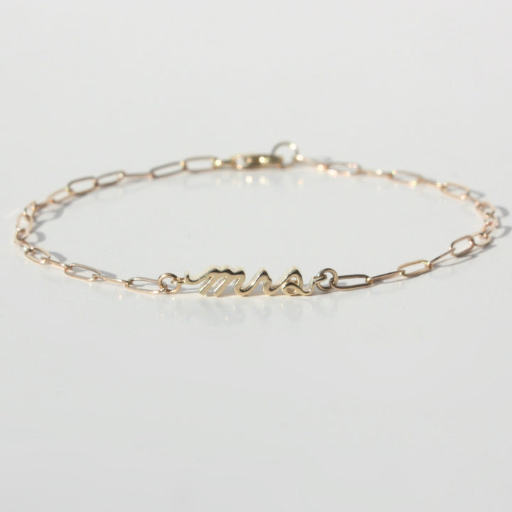 14K Gold Mrs Bracelet