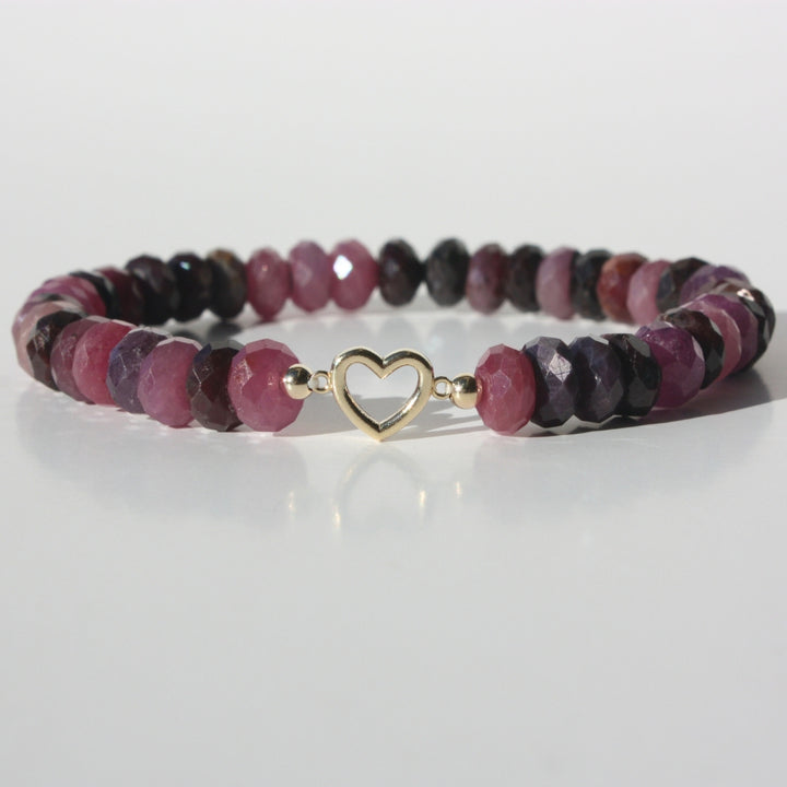 14K Gold Ruby Bracelet