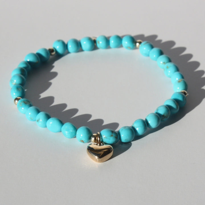 14K Gold Sleeping Beauty Turquoise Bracelet