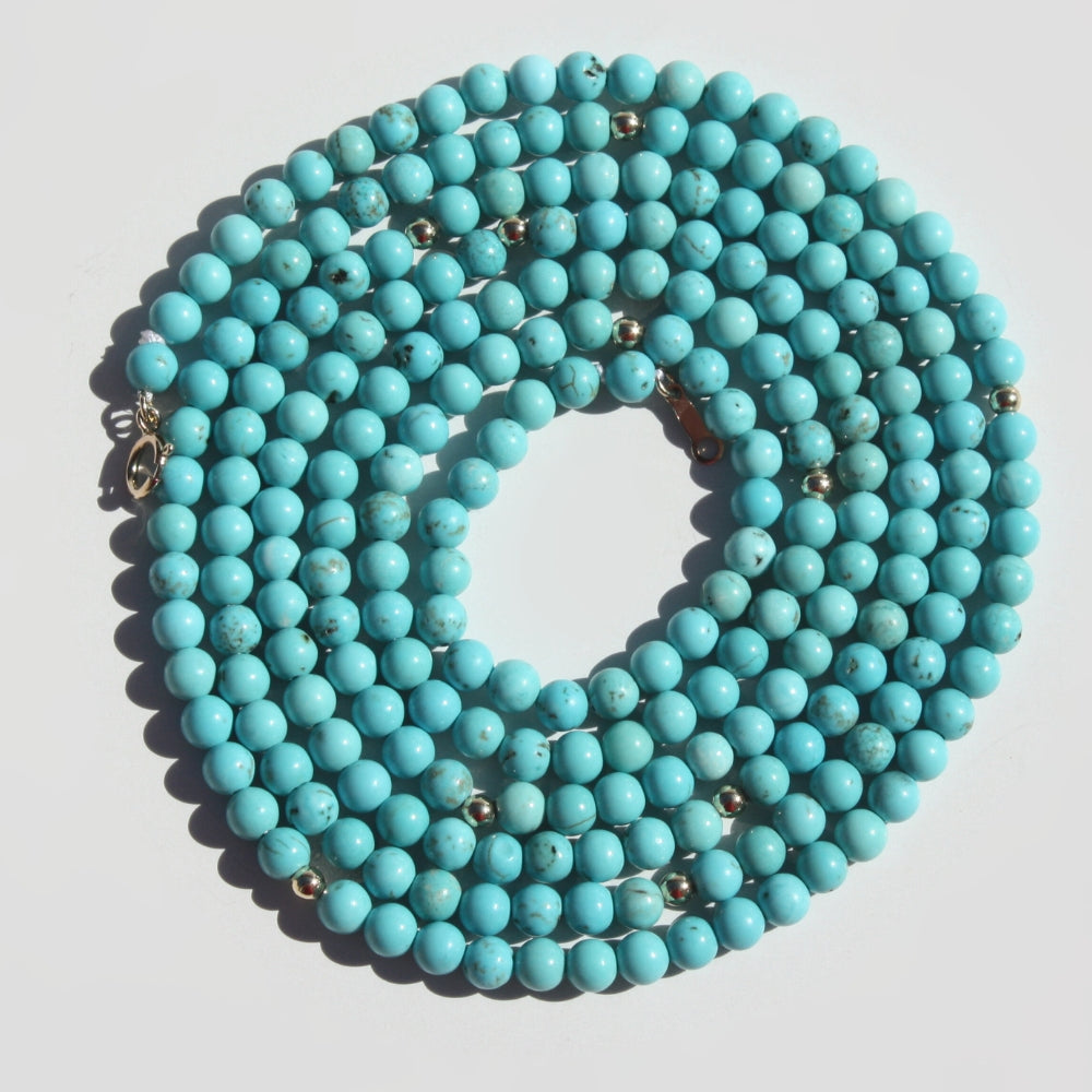 Turquoise Magnesite Beaded Necklace