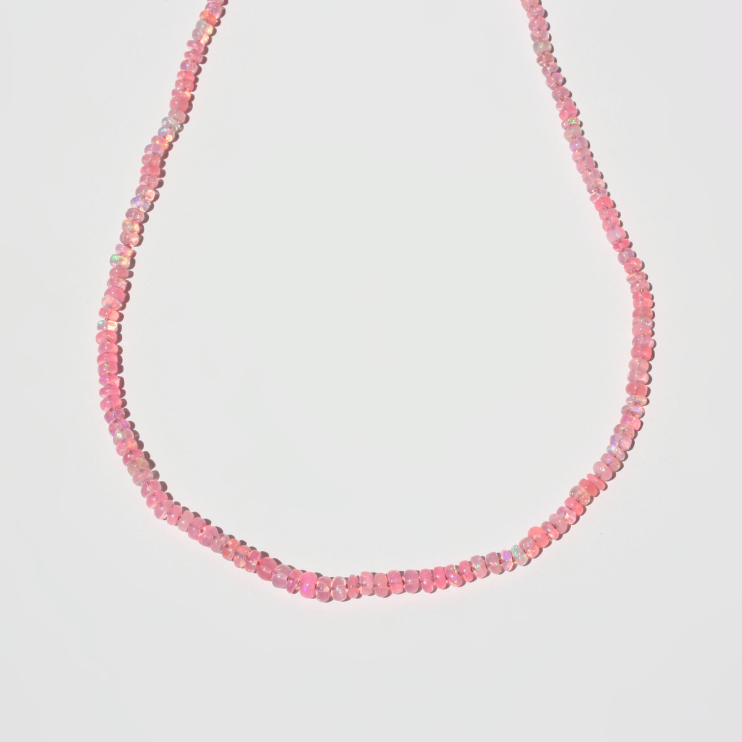 Pink Ethiopian Opal Necklace