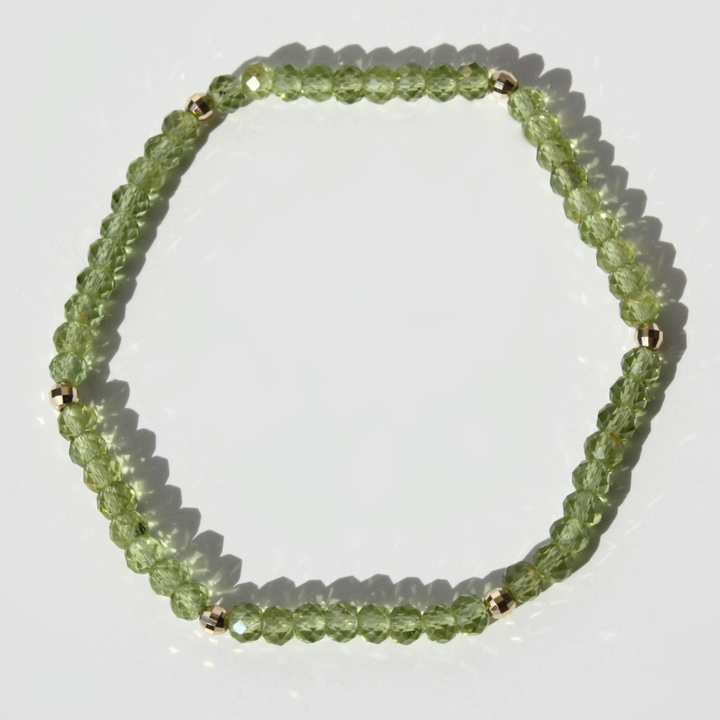 14K Gold Peridot Bracelet