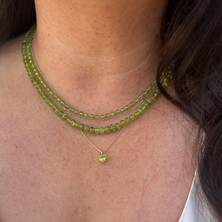 Peridot necklace - August Birthstone