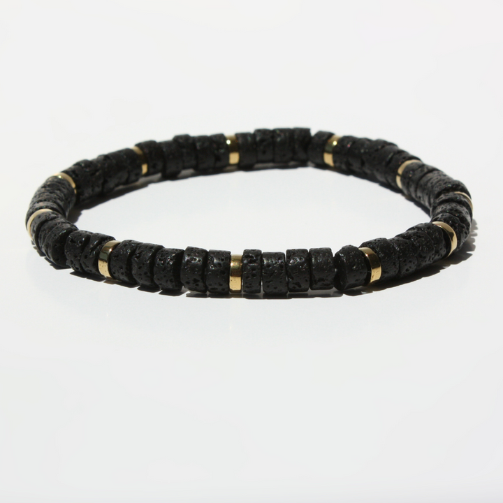 Heishi Lava Bracelet