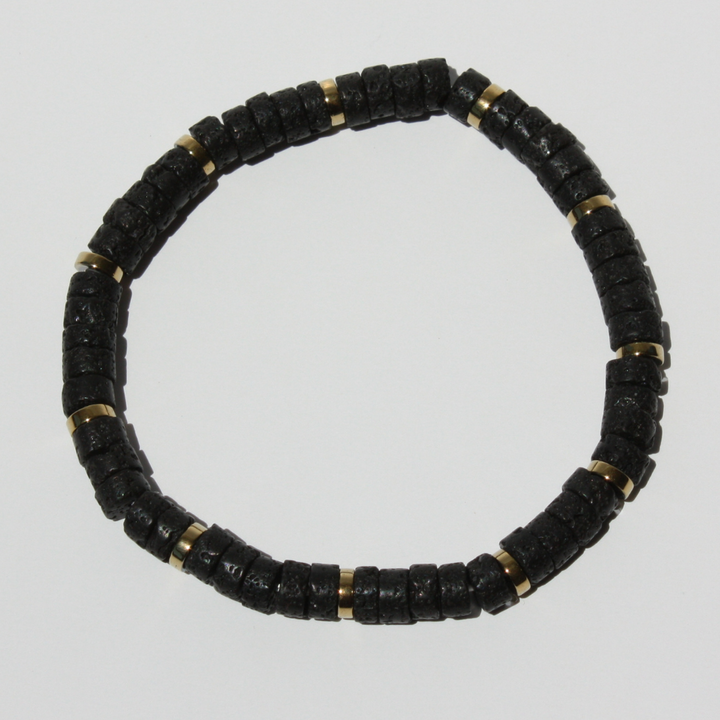 Heishi Lava Bracelet