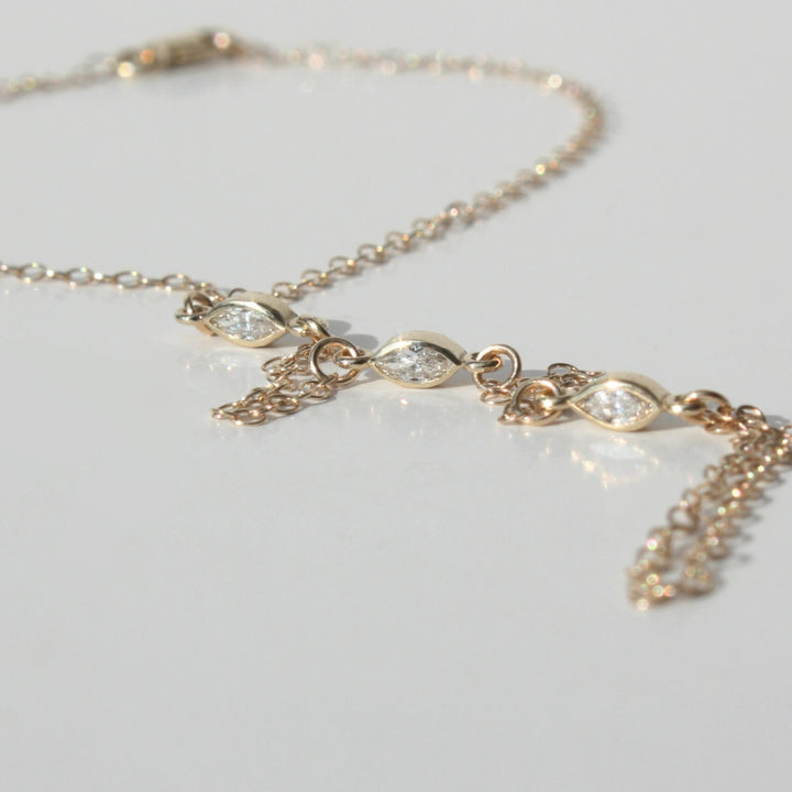Marquise Diamond Hand Chain Bracelet