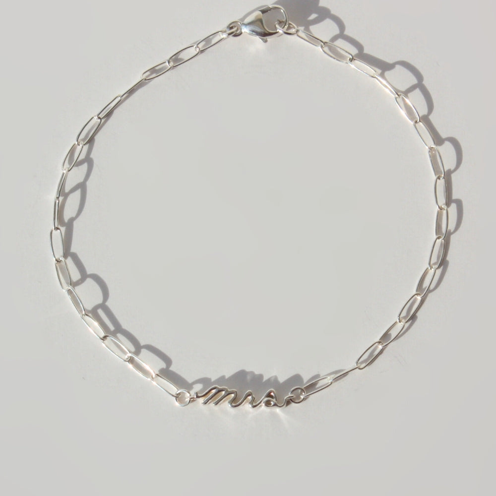 Mrs Paperclip Bracelet Silver
