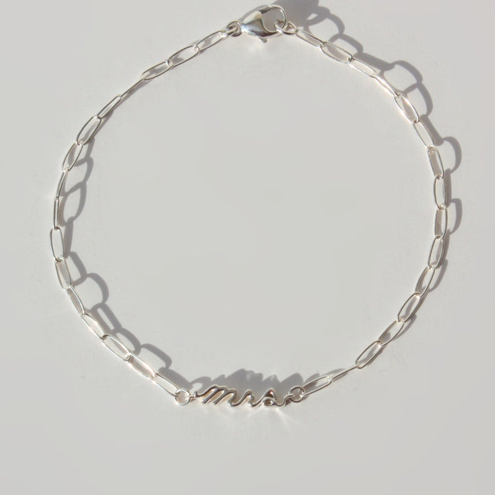 Mrs Paperclip Bracelet Silver