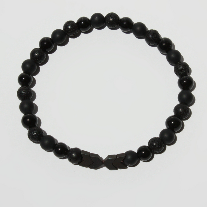 Onyx And Lava Bead Bracelet Mix