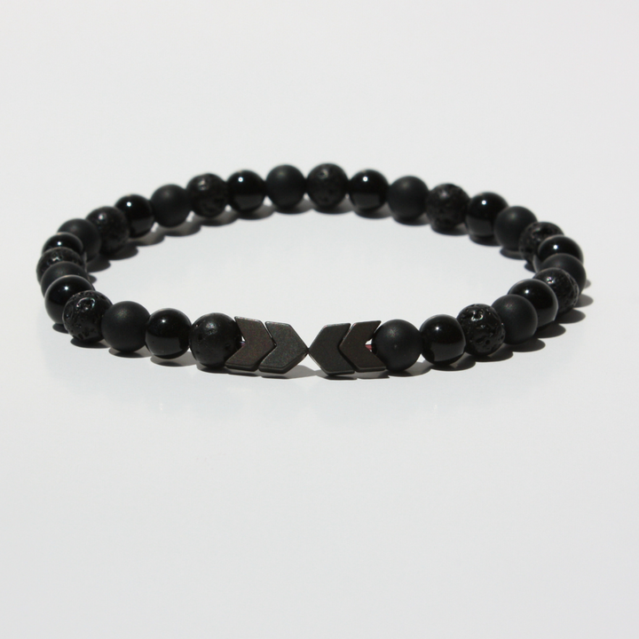Onyx And Lava Bead Bracelet Mix