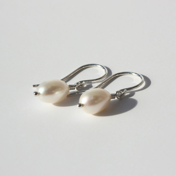 Single Pearl Drop Earrings