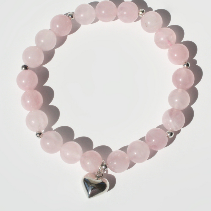 Rose Quartz Charm Bracelet