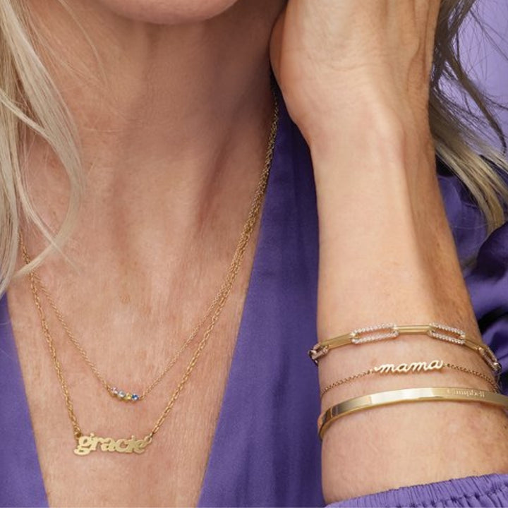 14K Gold Mama Bracelet