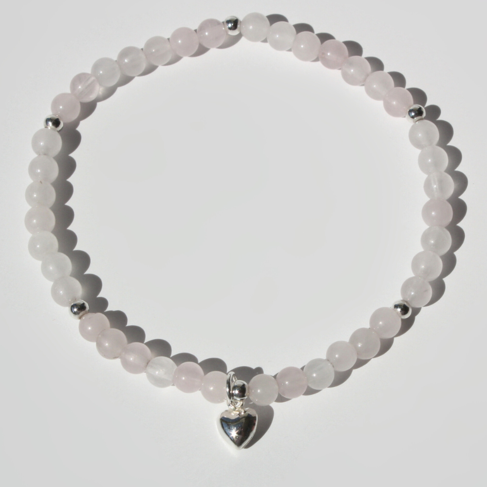 Rose Quartz Charm Bracelet