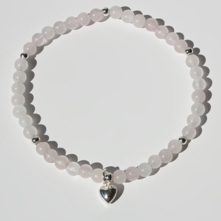 Rose Quartz Charm Bracelet