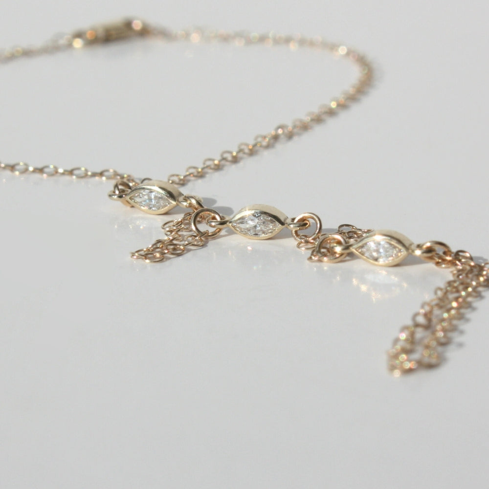 Joyful and Co handcrafted 14k solid gold chain bracelets and charm bracelets collection.