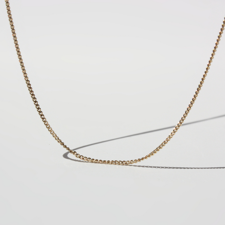 14K Gold Curb Chain Necklace