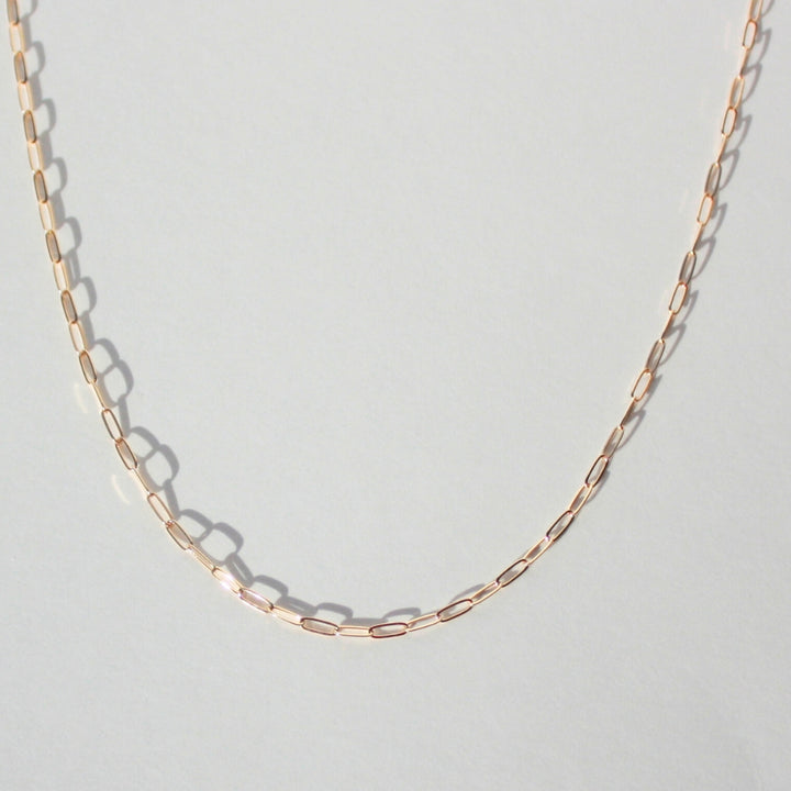 14K Gold Paperclip Necklace