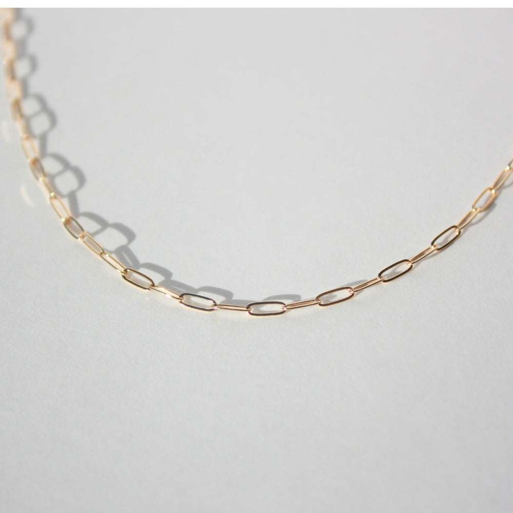 14K Gold Paperclip Necklace