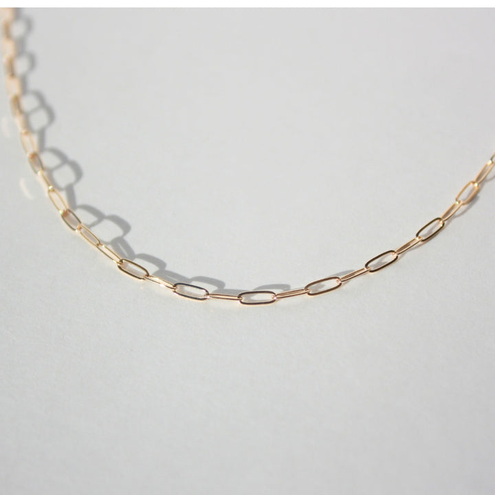 14K Gold Paperclip Necklace