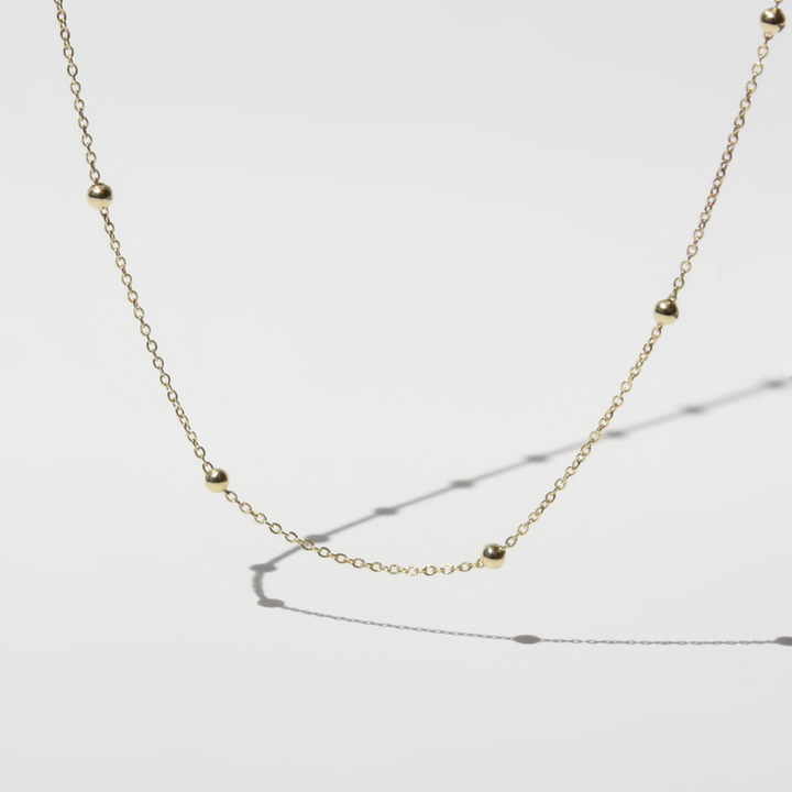 14K Gold Satellite Necklace