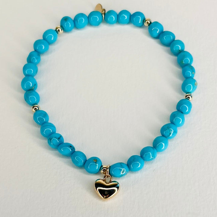 14K Gold Sleeping Beauty Turquoise Bracelet