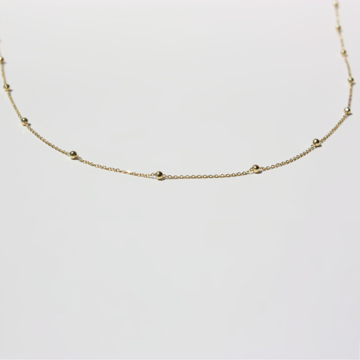14K Gold Satellite Necklace