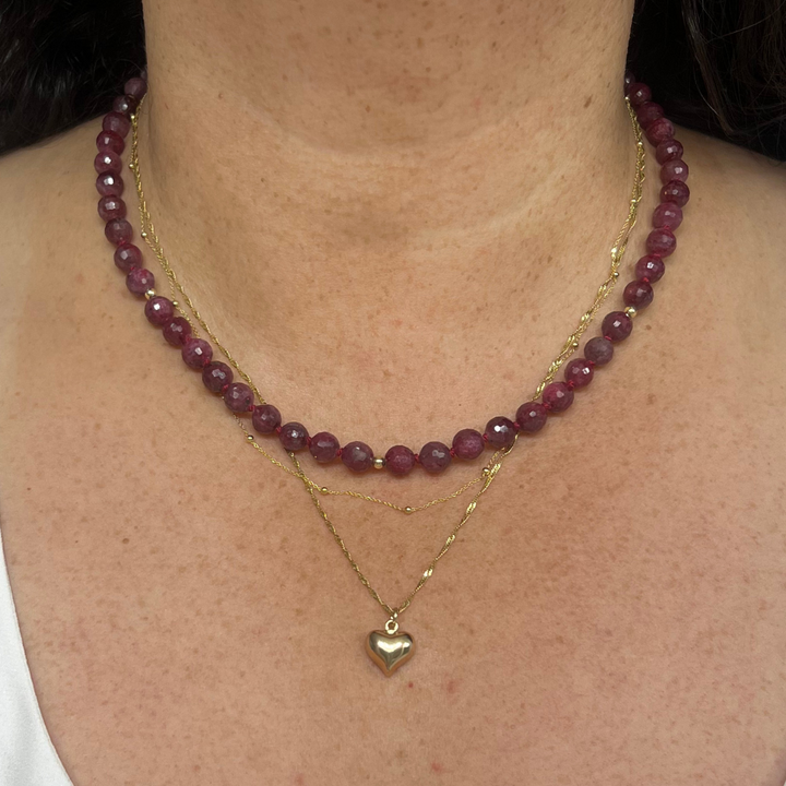 Ruby Birthstone Necklace