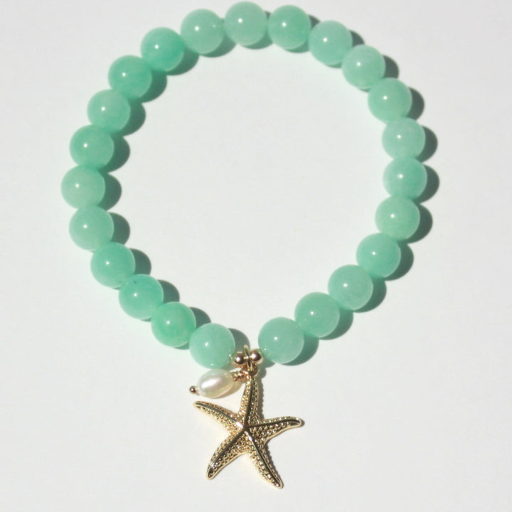 Amazonite Bracelet Starfish Charm