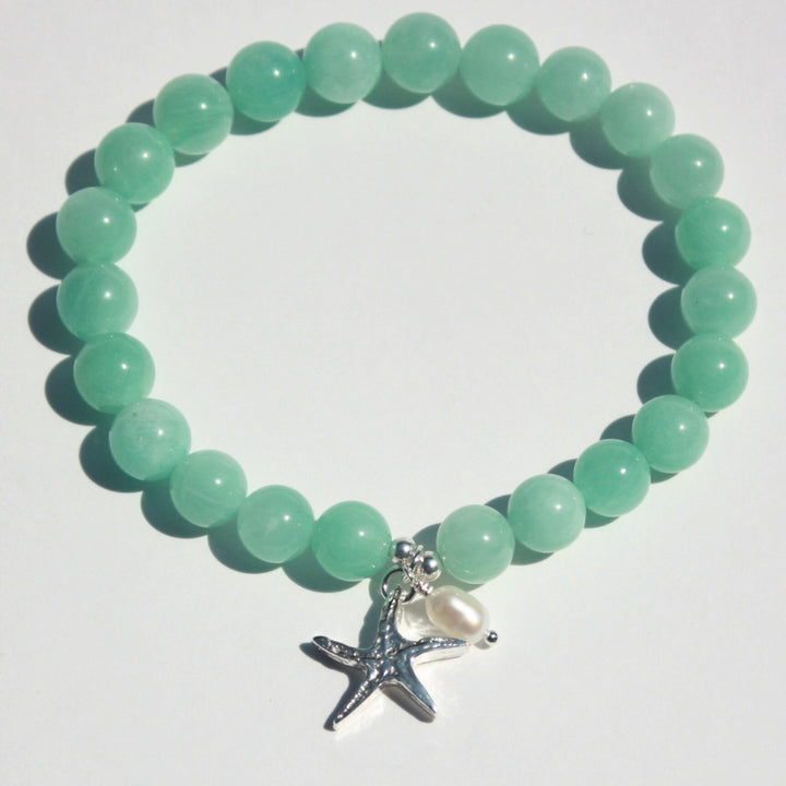 Amazonite Bracelet Starfish Charm