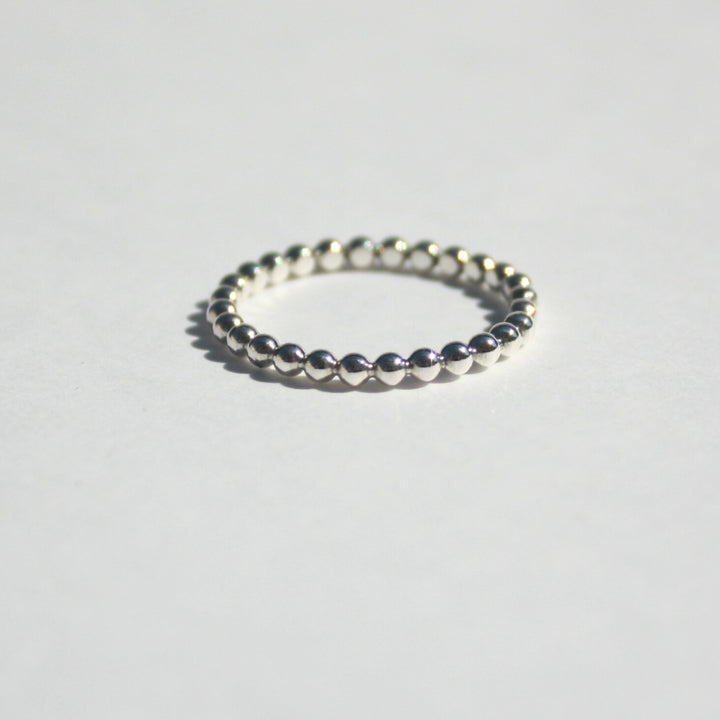 Beaded Ring Silver