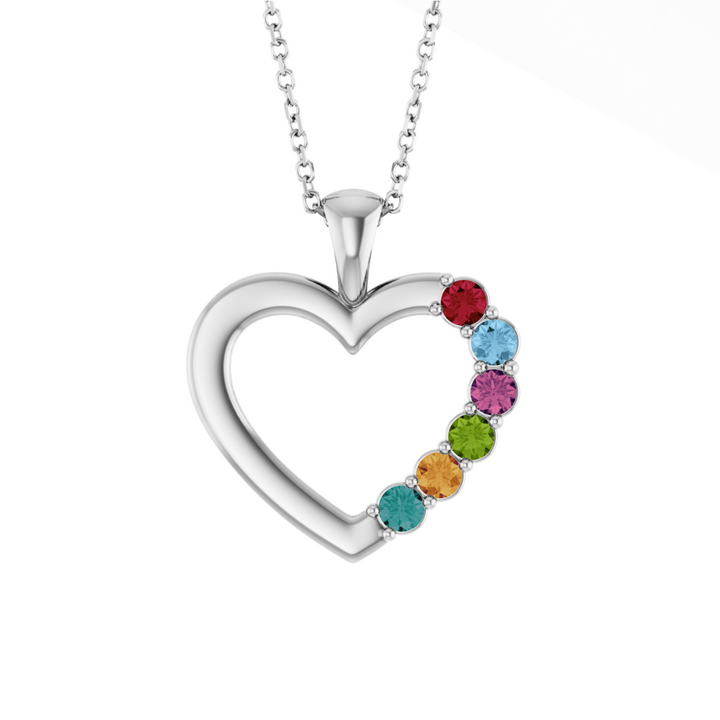 Birthstone Heart Necklace