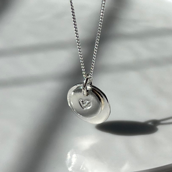 Center Heart Coin Necklace