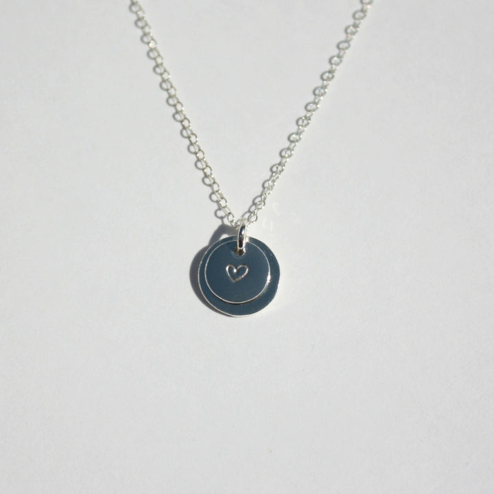 Center Heart Coin Necklace