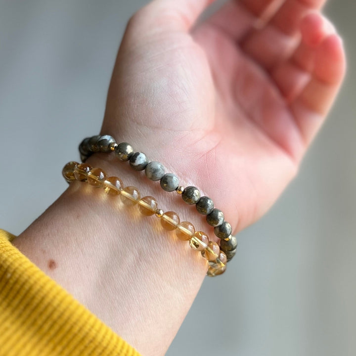 Citrine & Pyrite Bracelet – The Abundance Duo
