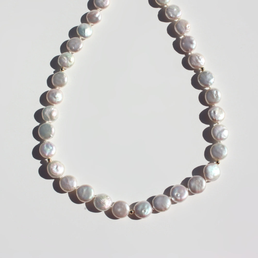 Coin Pearl Chocker Necklace
