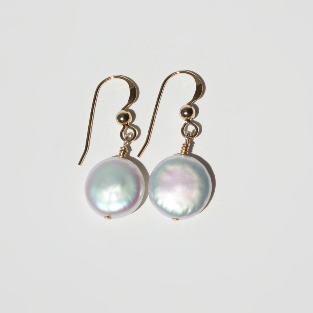 Coin Pearl Earrings
