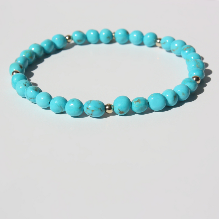14K Gold Sleeping Beauty Turquoise Bracelet