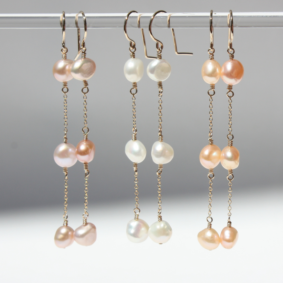 Pearl Drop Dangling Earrings