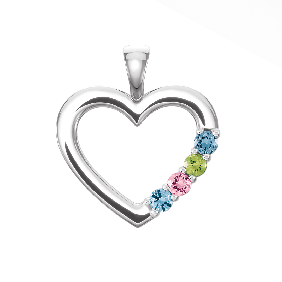 Birthstone Heart Necklace