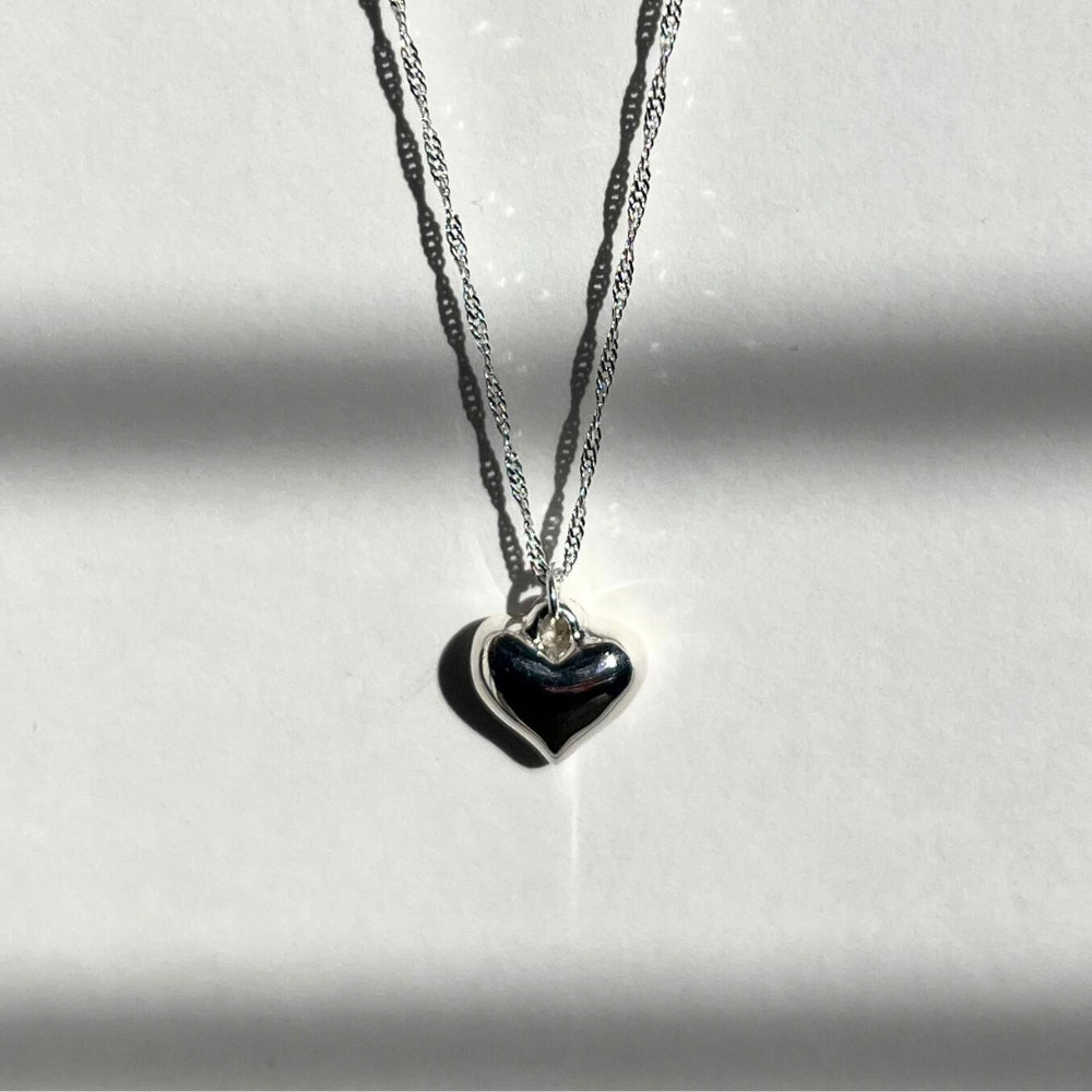 Puffed Heart Necklace