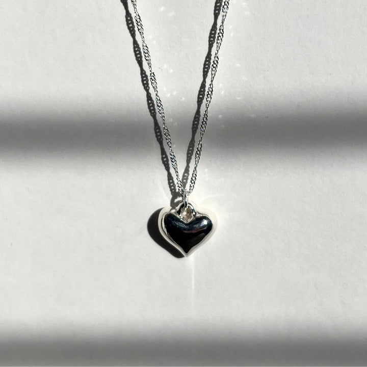 Puffed Heart Necklace