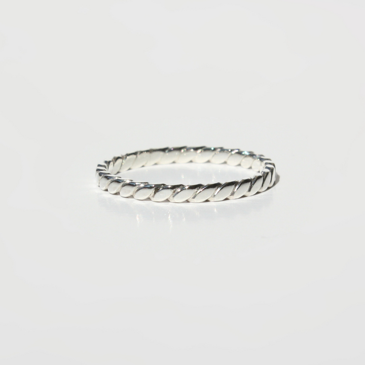 Flat Twist Ring Silver