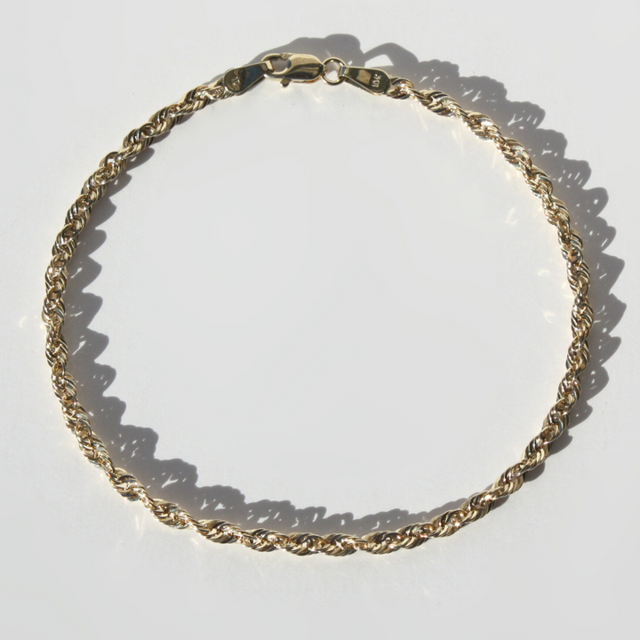 10K Gold Rope Bracelet