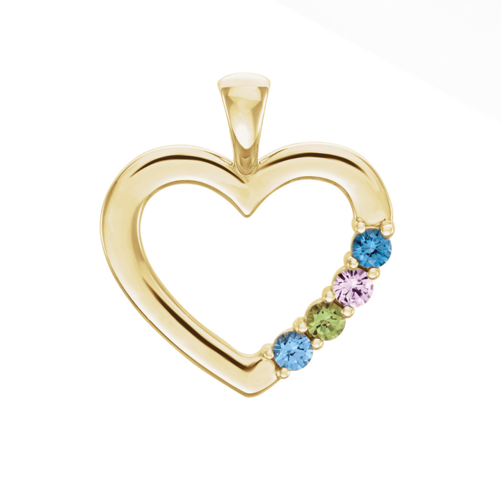 Birthstone Heart Necklace
