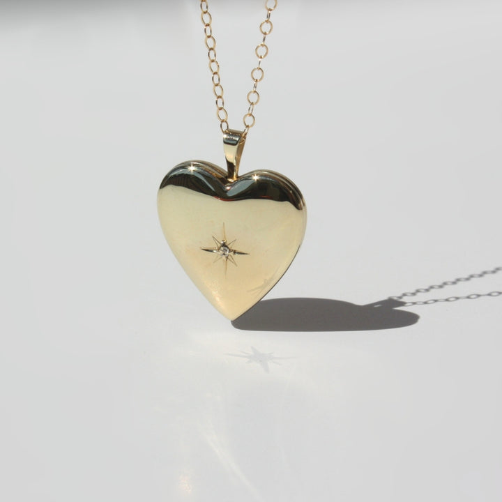 Heart Locket Necklace Gold Filled
